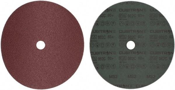 3M - 9-1/8" Diam 7/8" Hole 60 Grit Fiber Disc - Medium Grade, Ceramic, 6,600 Max RPM, Series 982C - USA Tool & Supply