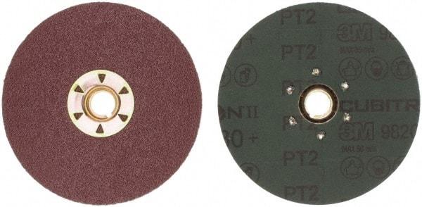 3M - 4-1/2" Diam 5/8-11 Threaded Hole 80 Grit Fiber Disc - Medium Grade, Ceramic, 13,300 Max RPM, Series 982C - USA Tool & Supply