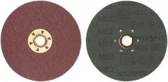 3M - 5" Diam 5/8-11 Threaded Hole 80 Grit Fiber Disc - Medium Grade, Ceramic, 12,000 Max RPM, Series 982C - USA Tool & Supply