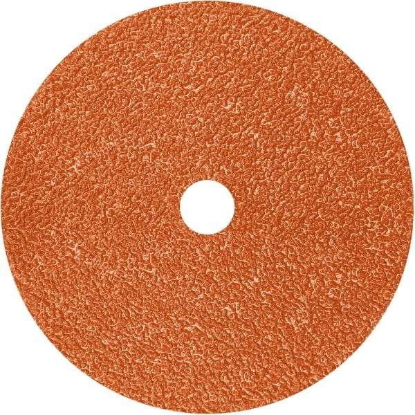 3M - 7" Diam 5/8-11 Threaded Hole 80 Grit Fiber Disc - Medium Grade, Ceramic, 8,600 Max RPM, Series 982C - USA Tool & Supply