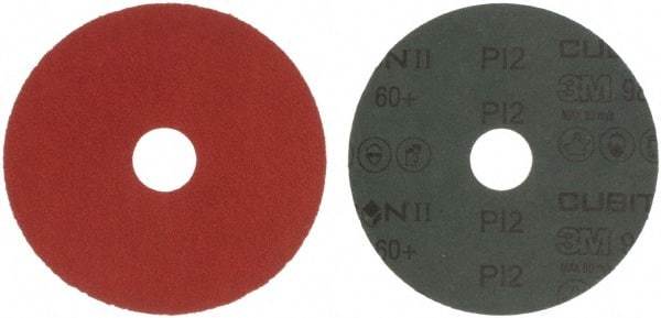 3M - 4-1/2" Diam 7/8" Hole 60 Grit Fiber Disc - Medium Grade, Ceramic, 13,300 Max RPM, Series 987C - USA Tool & Supply