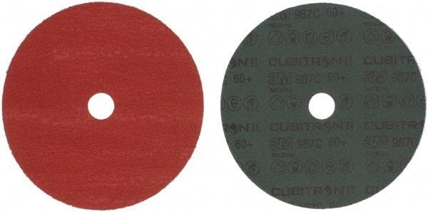 3M - 7" Diam 7/8" Hole 60 Grit Fiber Disc - Medium Grade, Ceramic, 8,600 Max RPM, Series 987C - USA Tool & Supply