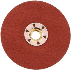 3M - 4-1/2" Diam 5/8-11 Threaded Hole 60 Grit Fiber Disc - Medium Grade, Ceramic, 13,300 Max RPM, Series 987C - USA Tool & Supply