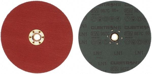 3M - 7" Diam 5/8-11 Threaded Hole 60 Grit Fiber Disc - Medium Grade, Ceramic, 8,600 Max RPM, Series 987C - USA Tool & Supply