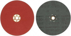3M - 7" Diam 5/8-11 Threaded Hole 80 Grit Fiber Disc - Medium Grade, Ceramic, 8,600 Max RPM, Series 987C - USA Tool & Supply