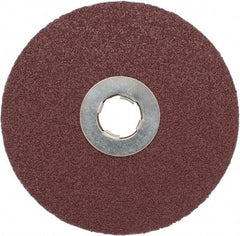 3M - 5" Diam 5/8-11 Threaded Hole 60 Grit Fiber Disc - Medium Grade, Ceramic, 12,000 Max RPM, Series 982C - USA Tool & Supply