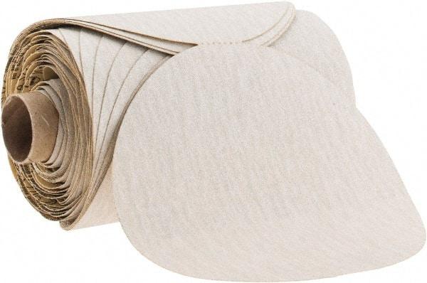 3M - 5" Diam, 150 Grit Aluminum Oxide Adhesive PSA Disc - Very Fine Grade, White, C Weighted Backing, Flexible, 12,000 Max RPM, Use with Random Orbital Sanders - USA Tool & Supply