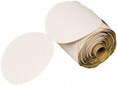 3M - 6" Diam, 400 Grit FEPA, Aluminum Oxide Adhesive PSA Disc - White, C Weighted Backing, Flexible, 12,000 Max RPM - USA Tool & Supply