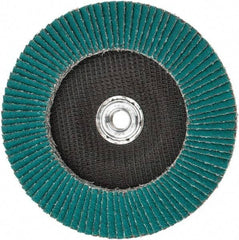 3M - 36 Grit, 7" Disc Diam, 5/8-11 Center Hole, Type 29 Zirconia Alumina Flap Disc - 8,600 Max RPM, Cloth Backing, Arbor Attaching System, Coated - USA Tool & Supply