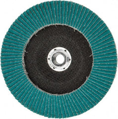 3M - 40 Grit, 7" Disc Diam, 5/8-11 Center Hole, Type 29 Zirconia Alumina Flap Disc - 8,600 Max RPM, Cloth Backing, Arbor Attaching System, Coated - USA Tool & Supply
