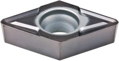 Kennametal - DCMT32.51 MW Grade KCU10 Carbide Turning Insert - AlTiN Finish, 55° Diamond, 3/8" Inscr Circle, 5/32" Thick, 1/64" Corner Radius - USA Tool & Supply