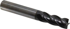 OSG - 1/2", 4 Flute, Single End, Solid Carbide, 0.015" Corner Radius End Mill - 3-1/2" OAL, 35° Helix, Right Hand Flute, 1-1/4" LOC, Right Hand Cut - USA Tool & Supply