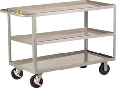 Little Giant - 3,600 Lb Capacity, 30" Wide x 53-1/2" Long x 36" High Shelf Cart - 3 Shelf, Steel - USA Tool & Supply