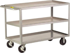 Little Giant - 3,600 Lb Capacity, 30" Wide x 65-1/2" Long x 36" High Shelf Cart - 3 Shelf, Steel - USA Tool & Supply