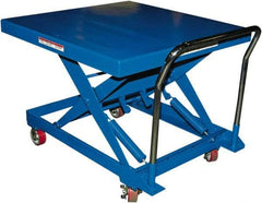 Vestil - 500 Lb Capacity Manual Scissor Elevating Cart - 14" to 34" Lift Height, 42" Platform Length x 42" Platform Width - USA Tool & Supply