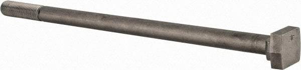Value Collection - 1-8, 4" Thread Length, 1" Slot Width, Uncoated, Steel T Slot Bolt - 20" Length Under Head, Grade C-1045, 5, 1-3/4" Head Width x 5/8" Head Height - USA Tool & Supply