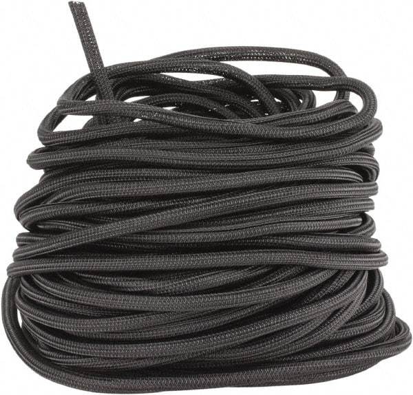 Techflex - Black Braided Cable Sleeve - 200' Coil Length, -103 to 257°F - USA Tool & Supply