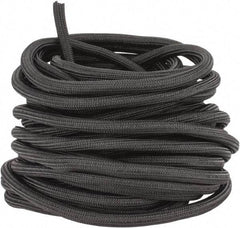 Techflex - Black Braided Cable Sleeve - 75' Coil Length, -103 to 257°F - USA Tool & Supply