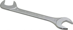 Facom - 14mm Stubby Extra Thin Open End Wrench - 4-23/32" OAL, Double End, Satin Finish, 15° & 75° Head Angle - USA Tool & Supply