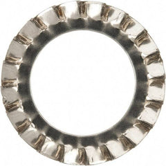 Value Collection - M18 Screw, 19mm ID, Stainless Steel External Tooth Lock Washer - 30mm OD, Uncoated, Grade 316 & Austenitic A4 - USA Tool & Supply