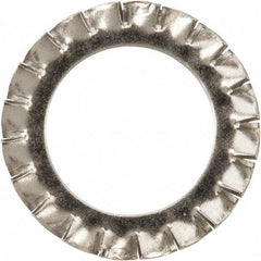 Value Collection - M22 Screw, 23mm ID, Stainless Steel External Tooth Lock Washer - 36mm OD, Uncoated, Grade 316 & Austenitic A4 - USA Tool & Supply