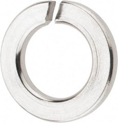 Value Collection - M10, 10.2mm ID, 18.1mm OD, 2.2mm Thick Split Lock Washer - 316 Austenitic Grade A4 Stainless Steel, Uncoated, 10.2mm Min ID, 10.7mm Max ID, 18.1mm Max OD - USA Tool & Supply