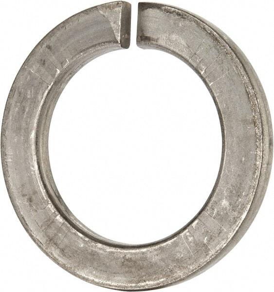 Value Collection - M48, 49mm ID, 75mm OD, 7mm Thick Split Lock Washer - 316 Austenitic Grade A4 Stainless Steel, Uncoated, 49mm Min ID, 50.5mm Max ID, 75mm Max OD - USA Tool & Supply