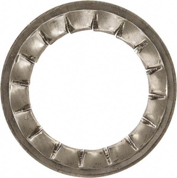 Value Collection - M24 Screw, 25mm ID, Stainless Steel Internal Tooth Lock Washer - 38mm OD, Uncoated, Grade 316 & Austenitic A4 - USA Tool & Supply