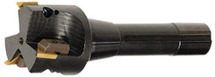 APT - 1-1/4" Cut Diam, 0.65" Max Depth of Cut, 5-11/16" OAL, Indexable Square Shoulder End Mill - TPC 32..., TPG 32., TPU 32. Inserts, CAT 40 Taper Shank, 90° Lead Angle, Series Tri-Dex - USA Tool & Supply