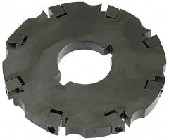 APT - Arbor Hole Connection, 0.53" Cutting Width, 1-7/8" Depth of Cut, 6" Cutter Diam, 1-1/2" Hole Diam, 12 Tooth Indexable Slotting Cutter - SM61 Toolholder, CTA 2 Insert - USA Tool & Supply