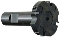 APT - Shank Connection, 0.53" Cutting Width, 7/16" Depth of Cut, 2" Cutter Diam, 4 Tooth Indexable Slotting Cutter - 1" Shank Diam, SM24 Toolholder, CTA 2 Insert, Left Hand Cutting Direction - USA Tool & Supply