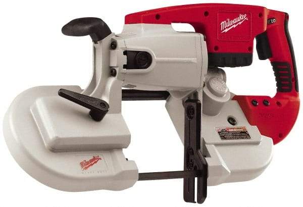 Milwaukee Tool - 28 Volt, 44-7/8" Blade, 350 SFPM Cordless Portable Bandsaw - 5" (Round) & 5 x 5" (Rectangle) Cutting Capacity, Lithium-Ion Battery Not Included - USA Tool & Supply