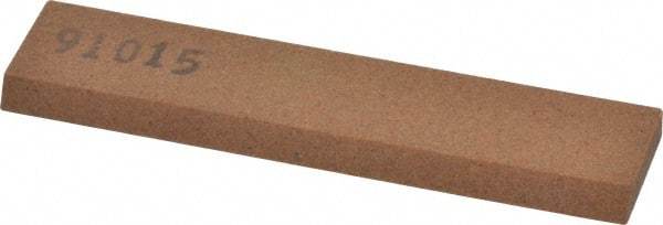 Made in USA - 3-1/2" Long x 3/4" Wide x 3/16" Thick, Aluminum Oxide Sharpening Stone - Rectangle, Medium Grade - USA Tool & Supply