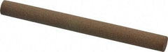 Made in USA - 4" Long x 3/8" Diam x 3/8" Thick, Aluminum Oxide Sharpening Stone - Round, Medium Grade - USA Tool & Supply