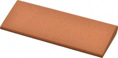 Made in USA - 4-1/2" Long x 1-3/4" Diam x 1/2" Thick, Aluminum Oxide Sharpening Stone - Round, Fine Grade - USA Tool & Supply