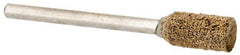 Made in USA - W163, Cylinder End, Mounted Point - Medium Grade, 80 Grit - USA Tool & Supply