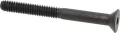 Value Collection - 1/4-20 UNC Hex Socket Drive, 82° Flat Screw - Alloy Steel, Black Oxide Finish, Partially Threaded, 2-1/2" OAL - USA Tool & Supply