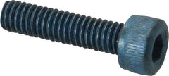 Metric Blue - M4x0.70 Metric Coarse Hex Socket Drive, Socket Cap Screw - Grade 12.9 Alloy Steel, Metric Blue Finish, Fully Threaded, 16mm Length Under Head - USA Tool & Supply