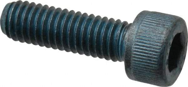 Metric Blue - M6x1.00 Metric Coarse Hex Socket Drive, Socket Cap Screw - Grade 12.9 Alloy Steel, Metric Blue Finish, Fully Threaded, 20mm Length Under Head - USA Tool & Supply