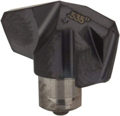 Iscar - Series ICK, 0.535" Diam Grade IC908 140° Replaceable Drill Tip - Carbide, TiAlN Finish, 13 Seat Size, Through Coolant - USA Tool & Supply