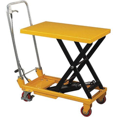 Wesco Industrial Products - 660 Lb Capacity Manual Hydraulic Scissor Lift Table - 11" to 35" Lift Height, 32" Platform Length x 20" Platform Width - USA Tool & Supply