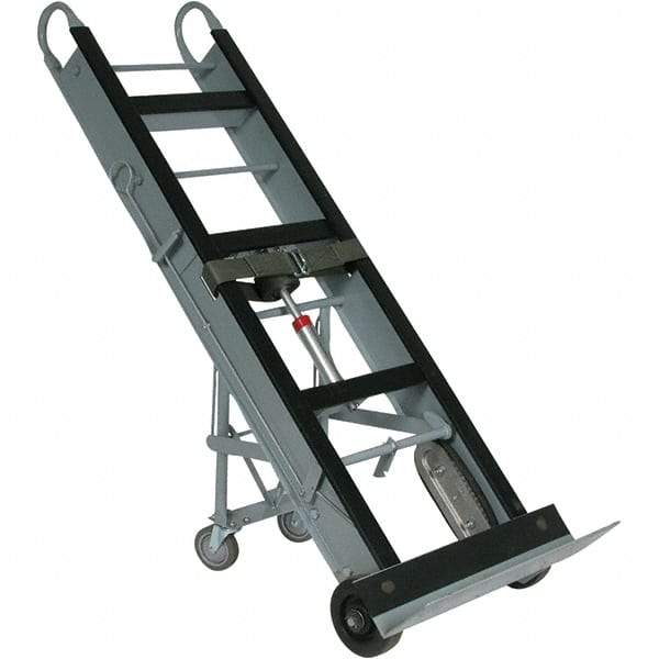 Wesco Industrial Products - 550 Lb Capacity 61" OAH Appliance Hand Truck - 5 x 24" Base Plate, Dual Loop Handle, Steel, Mold-On Rubber Wheels - USA Tool & Supply