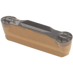 Iscar - 4020GRIP Y Grade IC8250, 4mm Cutting Width Carbide Grooving Insert - 2mm Max Depth of Cut, Neutral, 2mm Corner Radius, TiCN/Al2O3/TiN Finish - USA Tool & Supply