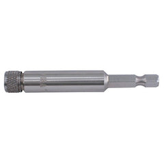 Screw Cap Bit Holder with O-Ring 1/4″ Stainless Steel & Non Magnetic For Insert Bits 2.4″ Oal - USA Tool & Supply
