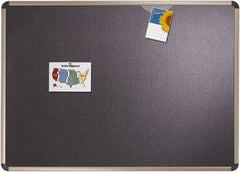 Quartet - 48" Wide x 36" High Cork Bulletin Board - Embossed Foam, Black - USA Tool & Supply