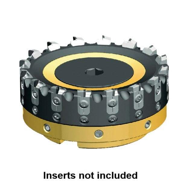 Kennametal - 16 Inserts, 125mm Cut Diam, 40mm Arbor Diam, 3mm Max Depth of Cut, Indexable Square-Shoulder Face Mill - 0/90° Lead Angle, 63mm High, Series AluMill - USA Tool & Supply