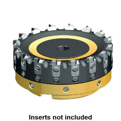 Kennametal - 10 Inserts, 80mm Cut Diam, 27mm Arbor Diam, 3mm Max Depth of Cut, Indexable Square-Shoulder Face Mill - 0/90° Lead Angle, 50mm High, Series AluMill - USA Tool & Supply