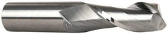 Hertel - 11/16", 1-1/2" LOC, 3/4" Shank Diam, 4" OAL, 2 Flute, Solid Carbide Square End Mill - Single End, TiN Finish, Spiral Flute, 30° Helix, Centercutting, Right Hand Cut - USA Tool & Supply