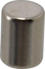 Mag-Mate - 3/8" Diam x 1/2" High Neodymium Rare Earth Magnet - 6.7 Lb Max Capacity, 200°F Max, Nickel Plated - USA Tool & Supply