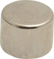 Mag-Mate - 1/2" Diam x 3/8" High Neodymium Rare Earth Magnet - 8.9 Lb Max Capacity, 200°F Max, Nickel Plated - USA Tool & Supply